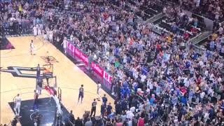 Dirk Nowitzki hits his final shot as a Dallas Maverick and checks out to 'MVP' chants 10 4 19
