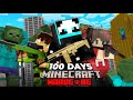 We survived 100 Minecraft Days in a Zombie Apocalypse in Minecraft Hardcore ..!