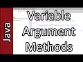 Variable Argument Methods - Java Programming Tutorial #30 (PC / Mac 2015)