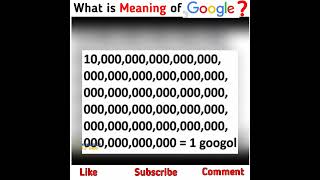 What is meaning of Google? #shorts #viral #google