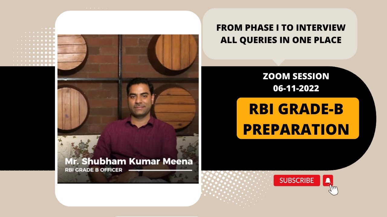 RBI Grade B Preparation | Best Guidance [Zoom Session] - YouTube