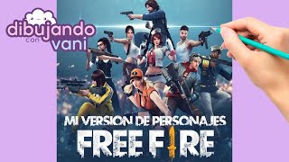 34 PERSONAJES DE FREE FIRE - DIBUJOS DE FREE FIRE - HOW TO DRAW FREE FIRE