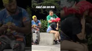 Fake head prank / pensó que era real 👩‍🦳 #funny #humor  #prank