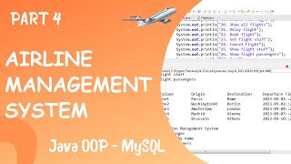 Airline Management System using Java Object Oriented Programming (OOP) (Part 4)