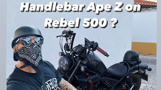 Honda Rebel 500 custom with biltwell keystone Z handlebar