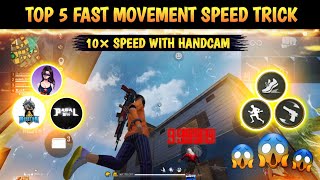 Top 3 Movement Speed Tricks ⚡ With Handcam || How to increase Movement Speed || Apelapato Movement
