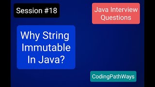Java Interview questions: #18 Why string is immutable in JAVA | Practical Demonstration.