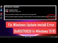 Fix Windows Update Install Error Code 0x80070020 In Windows 11/10