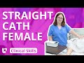 Straight Catheter Insertion on Female: Clinical Nursing Skills | @LevelUpRN​