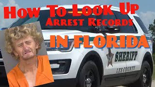 How To Look Up Arrest Records In Florida