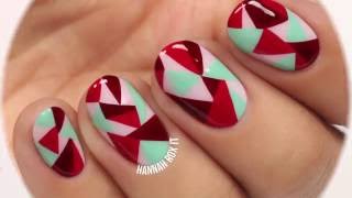 Royal Splendor Geometric Nail Art by Hannah Rox It