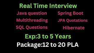 Amdocs Java interview questions and answers for the 3+ years experienced