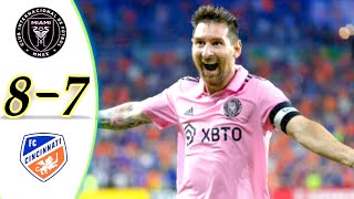 Messi Unbelievable 💥 lnter Miami vs cincinnati 3-3 Peanlty 5-4 Highlight & Goals -2023 HD