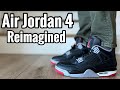 Air Jordan 4 Reimagined “Bred” “Black Cement” Review & On Feet