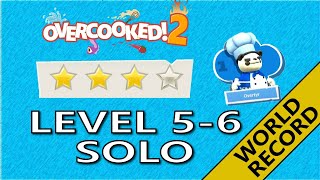 Overcooked 2! World record -  1 Player - Level 5-6 - Score: 1253