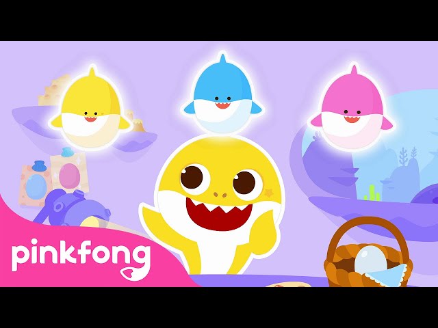 Happy Easter With Baby Shark Coloring Easter Eggs Compilation