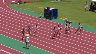 H30　三重インターハイ　女子100m　予選6組