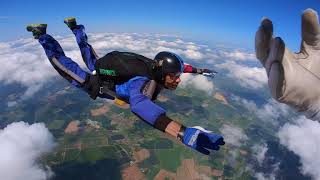 AFF Level 7, solo exit, back loop, tracking and turns.