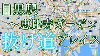 【都内抜け道】目黒駅～恵比寿ガーデンプレイス【音声案内】