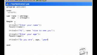 Pascal Tutorial: Readln