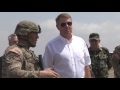 President of Romania visits US troops at MK Air Base, Romania