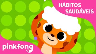 Lavar o Meu Cabelo | Canções de Hábitos Saudáveis | Pinkfong Canções para crianças