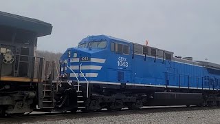 3 Fresh CEFX CIT AC44CW Leasers on CSX Depart New Castle - Detail/Modelers Overview