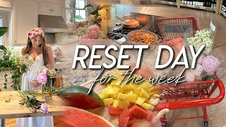 RESET WITH ME | grocery shopping, cleaning, deep chats, meal prep, & getting organized for the week!