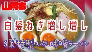 【白髪ねぎ増し増し】G系特製もやし味噌ラーメン【山岡家】