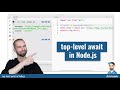 How to use top-level await in Node.js