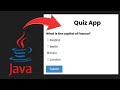 Quiz Application in java (terminal based) | java beginner project no 4