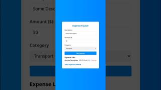 Build an Expense Tracker with JavaScript | Simple Budget App Tutorial | WebCraft & Devs #coding