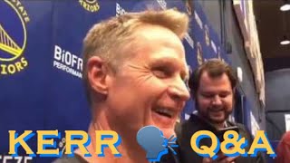 📺 Entire STEVE KERR Q&A: Draymond/D’Angelo questionable; Steph Curry doing passing drills; Spellman
