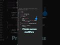write a program to used private access modifiers in java. #java#program ||viral video