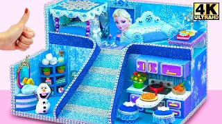 Build Miniature Frozen Magic House with Giant Slide for the Queen ❤️ DIY Miniature Cardboard House