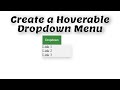 How To Create a Hoverable Dropdown Menu HTML and CSS