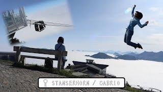 Carla Journaux 精靈日記｜CABRIO 空中敞篷纜車（風很強）、Stanserhorn 石丹峰