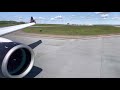 air canada a220 c guac takeoff halifax yhz *brand new plane 7 days old*