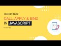 Call, Apply and Bind method in JavaScript Hindi | JavaScript Tutorials #23