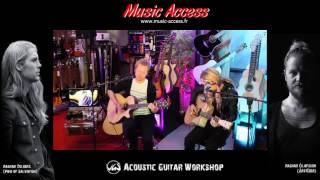 Ragnar Zolberg et Raggi Ólafsson chez Music Access - VGS Acoustic Guitar Tour