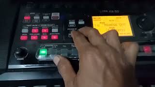 KORG EK 50.cara simpan vois atau style di BANK.