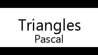 pascal tutorial- 12 traingles