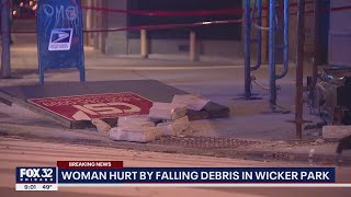 Woman critically injured after debris falls from Wicker Park building