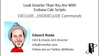 Essbase EXCLUDE & ENDEXCLUDE Commands