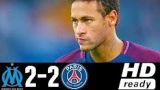 Marseille vs Paris Saint Germain 2-2 Highlights & Goals - 22 October 2017