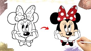 How to draw Minnie Mouse || Micky Mouse Easy Drawing