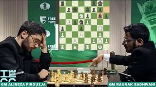 Alireza missed the brilliant sacrifice 21.Nxf7 Alireza Firouzja vs. Raunak Sadhwani World Rapid 2024