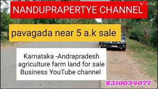 ll5ak commercial land pavagada to chelakera highway touch land selling pavada 6 km