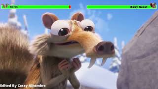Ice Age: Scrat Tales (2022) X's and Uh O's with healthbars