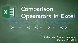 ‼️IMPORTANT - Comparison Operators In Excel